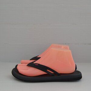 Flojos Black Flip Flops Women's 8 Thong Sandals Summer Shoes Pink